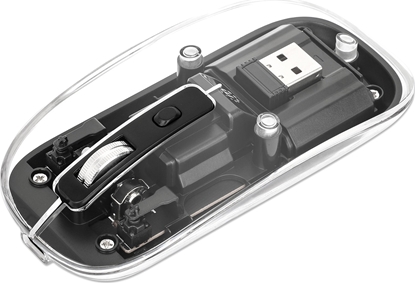 Picture of Mysz Manhattan MANHATTAN Funkmaus USB-A 4Tasten RGB LED schwarz transparent
