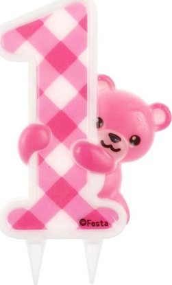 Изображение MK wieczka cyferka jedynka 1 róowa Mi - 1 szt. uniwersalny