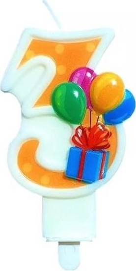 Picture of MK TRADE wieczka cyfra 3 z balonami
