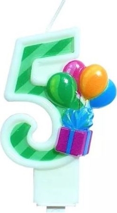 Attēls no MK TRADE wieczka cyfra 5 z balonami