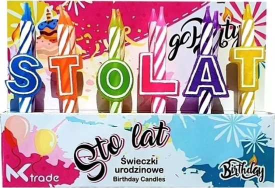 Picture of MK TRADE wieczki urodzinowe SH-096, kolorowe STO LAT 12 szt. MK Trade