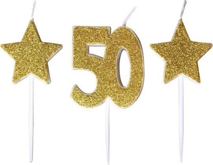 Attēls no MK TRADE wieczki urodzinowe z gwiazdkami 50 SH-588-50