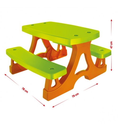 Picture of Mochtoys Plastmasas galds ar soliem *107227* 78x79x47cm
