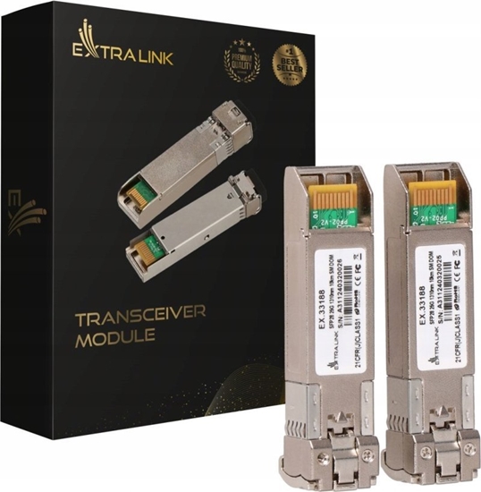 Picture of Modu SFP ExtraLink EXTRALINK SFP28 25G 1310NM SM 10KM LC DUPLEX 2-PACK