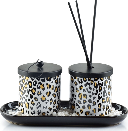 Picture of Mondex Dyfuzor zapachowy+wieca 23x9xH9cm PANTERA