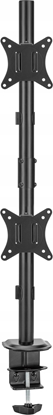 Attēls no Monitora stiprinājums Gembird Adjustable 2-display Vertical Desk Mount