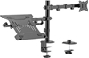 Picture of Monitora stiprinājums Gembird Adjustable Desk Mount with Monitor Arm and Notebook Tray 