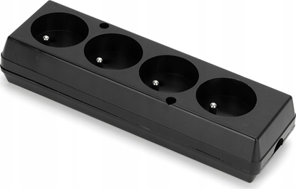 Attēls no Montis Gniazdo wtyczkowe czterokrotne GN-470 MT088-C czarne
