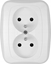 Picture of Montis Gniazdo wtyczkowe podwójne z uziemieniem PT-6A MONTIS SIMPLEX MT054Z