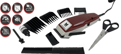 Attēls no Moser Moser 1400 Bordo Maszynka do wosów + 4 nasadki, noyczki i grzebie