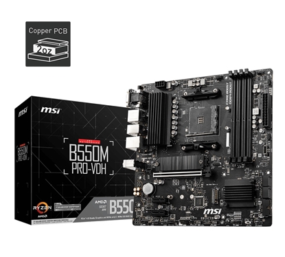 Attēls no MSI B550M PRO-VDH motherboard AMD B550 Socket AM4 micro ATX