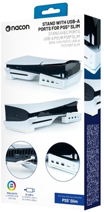 Attēls no NACON PS5 SLIM Podstawka na konsol RGB z HUB USB