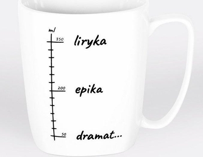 Attēls no Nadwyraz.com Kubek ceramiczny bia³y Liryka, epika, dramat... (494127) - 5901005001038
