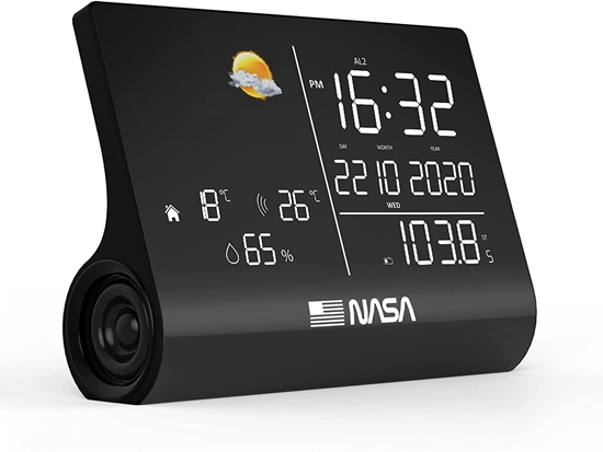 Picture of Nasa WSP1300 Black Weather Station/Speaker BT