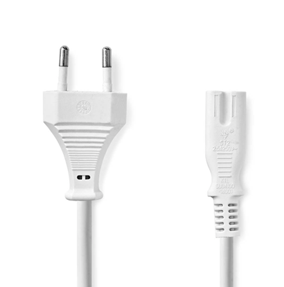 Attēls no Nedis PCGP11040WT30 Power Cable Euro Plug - IEC-320-C7 / 3m