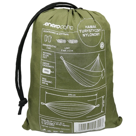 Picture of Neilona tūristu šūpuļtīkls 270x140 cm zaļš un melns