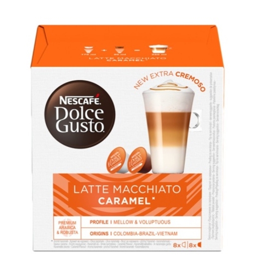 Изображение Nescafe Dolce Gusto Caramel Latte Macchiato Coffee, 16 capsules