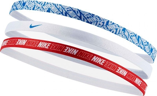 Picture of Nike Opaski na wosy Nike Printed Headbands 3 szt. niebieska, biaa, czerwona N0002560495OS