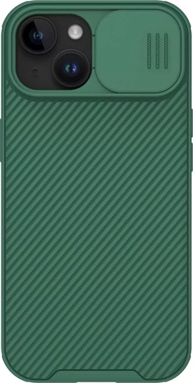 Picture of Nillkin Pancerne etui CamShield Pro Magnetic Case do iPhone 15 Plus with camera cover - zielony