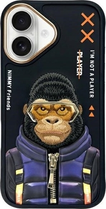Picture of Nimmy case iPhone 16 6.1" black/black Cool&Cute 2.0 Monkey