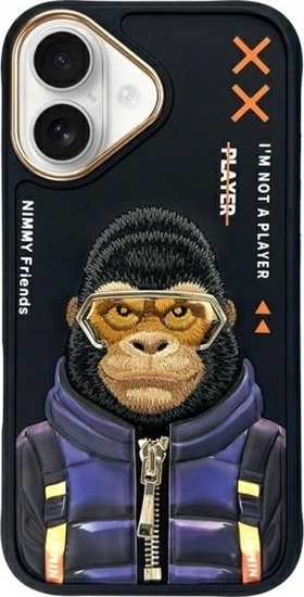 Picture of Nimmy case iPhone 16 6.1" black/black Cool&Cute 2.0 Monkey