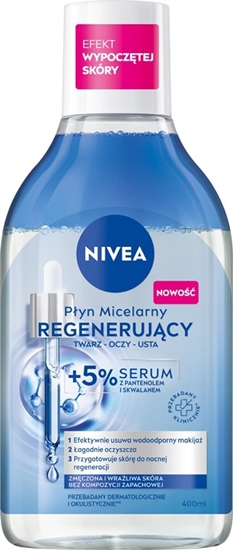 Picture of Nivea Pyn micelarny regenerujcy twarz-oczy-usta + 5% serum 400 ml