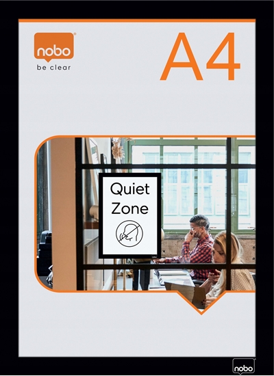 Picture of Nobo Nobo Selbstklebender magnetischer Posterrahmen A4, Schwarz - (2 Stücke)