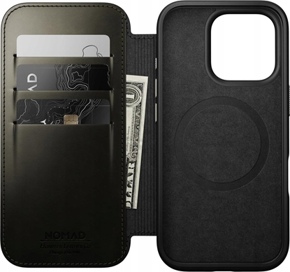 Picture of Nomad Nomad Leather Folio, green chrome - iPhone 16 Pro