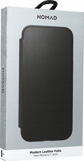 Picture of Nomad Nomad Modern Leather Folio, black - iPhone 16 Plus