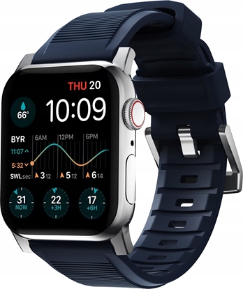 Picture of Nomad Nomad Rugged Strap, atlantic blue/silver - AW Ultra 2/1 49mm 9/8/7 45mm/6/SE/5/4 44mm/3/2/1 42mm