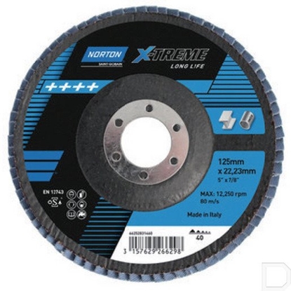 Изображение Norton Clipper ciernica lamelkowa Norton X-Treme R860 125 P40 FLD FDTF 125x22 R860 NOR P40 X860 EU