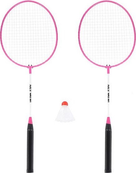 Изображение NRZ001 ZESTAW RAKIET RÓOWY DO BADMINTONA + LOTKA NILS