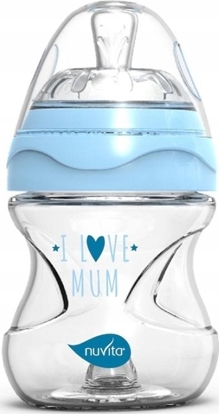 Picture of Nuvita Nuvita, Butelka szklana antykolkowa niebieska, 140ml