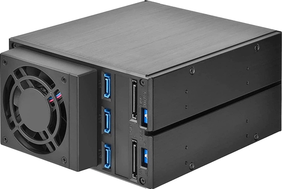 Изображение Obudowa SilverStone SilverStone SST-FS303-12G Externes 3,5-Zoll-Gehäuse, 3-Bay - Schwarz