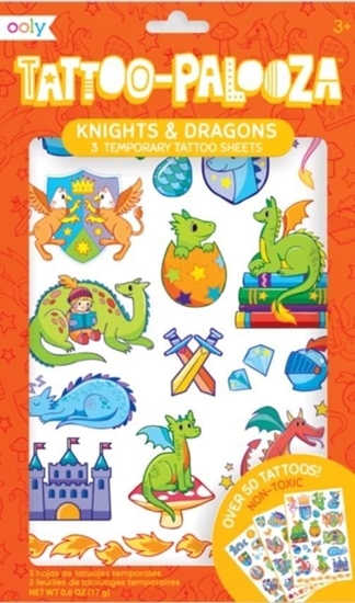 Picture of Ooly Tatuae zmywalne Tattoo Palooza - Smoki i Rycerze