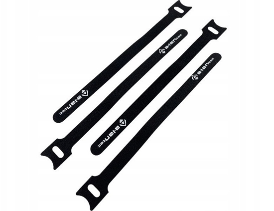 Picture of Organizer Alantec Opaska rzepowa do kabli z oczkiem, dugo 200mm, szer.12 mm, czarny (NI046-BK)