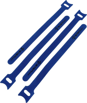 Изображение Organizer Alantec Opaska rzepowa do kabli z oczkiem, dugo 200mm, szer.12 mm, niebieski (NI046-BL)