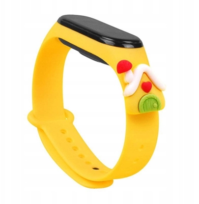 Attēls no Opaska Strap Xmas do Xiaomi Mi Band 3 / 4 witeczny silikonowy pasek bransoletka z domkiem - óta
