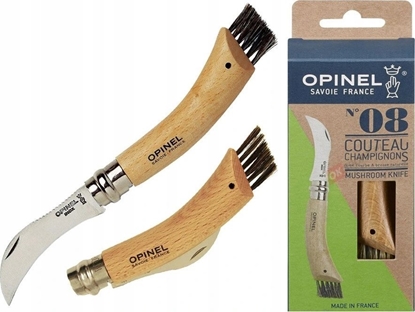 Picture of Opinel No. 08 Mushroom foldable knife w. Brush