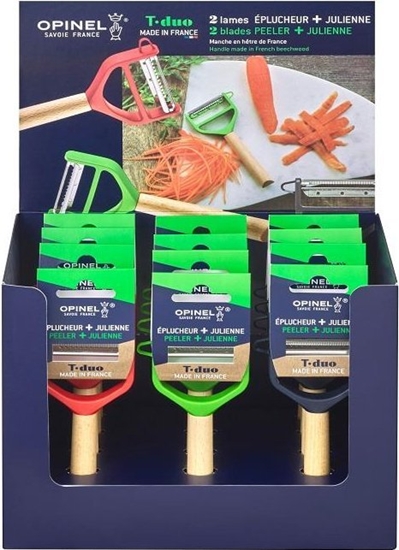 Picture of Opinel Opinel Zestaw 12 Obieraczek Peeler T-Duo Wood