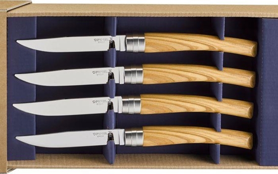 Picture of Opinel Opinel Zestaw 4 noy Table Chic Olive Wood
