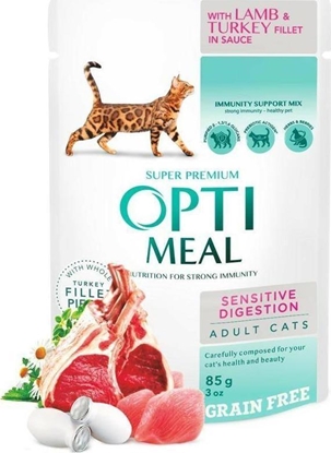 Attēls no Optimeal OPTIMEAL KOT SASZ 85g JAGNI INDYK SENSITIVE DIGESTION