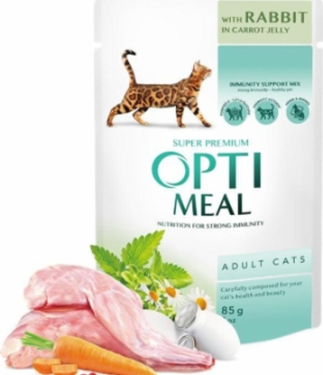 Attēls no Optimeal Optimeal Kot Saszetka85g Królik Marchewkowa Galareta