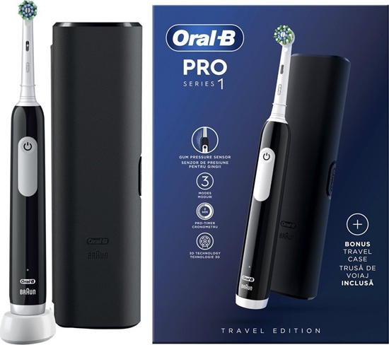Picture of Oral-B | Electric Toothbrush | Pro Series 1 Cross Action | Rechargeable | For adults | Number of brush heads included 1 | Number of teeth brushing modes 3 | Black