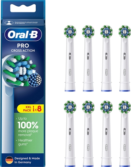 Picture of Oral-B | Replaceable toothbrush heads | EB50RX-8 Cross Action Pro | Heads | For adults | Number of brush heads included 8 | White