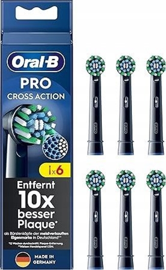 Picture of Oral-B Toothbrush heads black ProCrossAction CleanMaximizer6pc