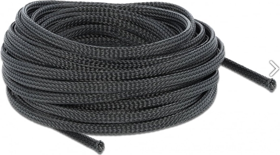 Изображение Delock Braided Sleeve stretchable 10 m x 6 mm black