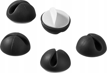 Attēls no Organizer Goobay Organizer kabli na 1 kable, czarny - Wersja kolorystyczna Czarny