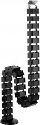 Picture of Organizer InLine InLine® Cable duct flexible for height-adjustable desks, 4 compartments, 68x36mm max. 1.28m, black