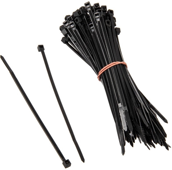 Picture of Organizer Kolink Kolink Black PA 66 Plastic Cable Ties - 2.5mm x 100mm - 100 Pack
